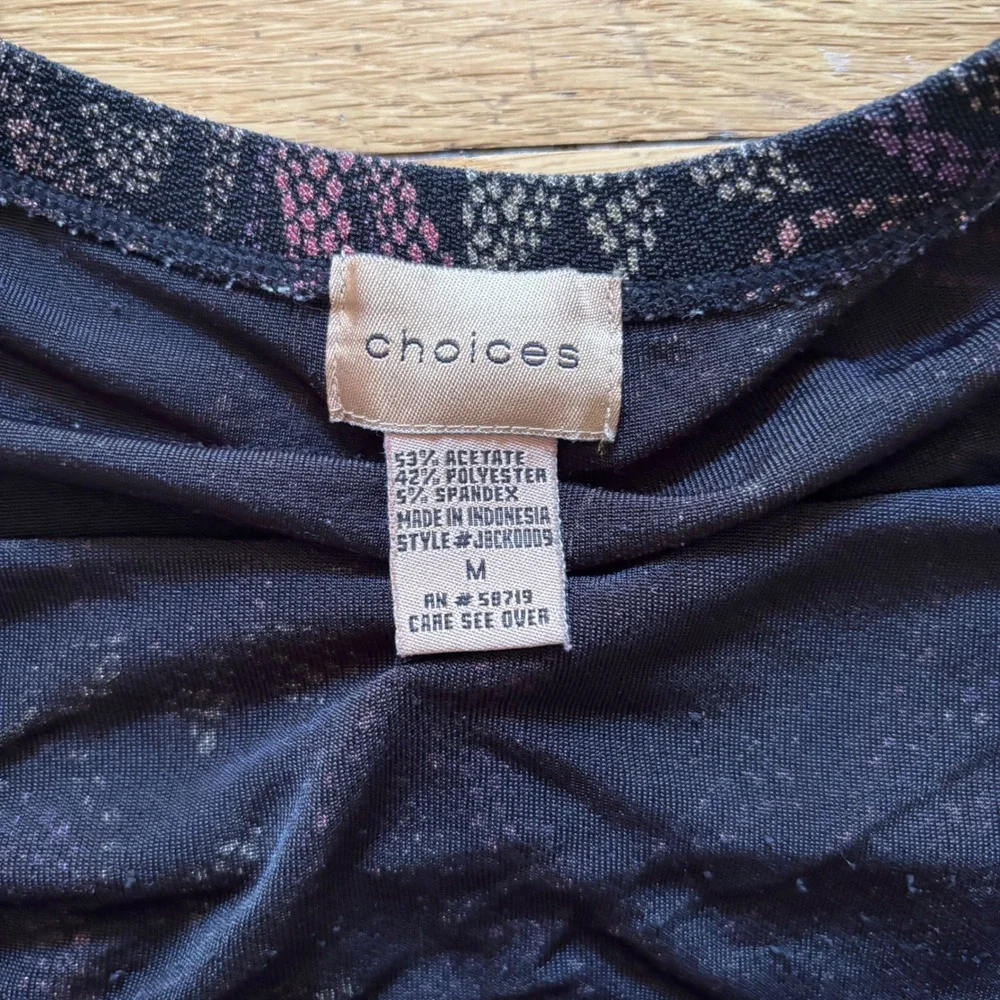 VTG Choices Floral Trumpet Hem Skirt Womens Med Whimsigoth Black Witchy Roses